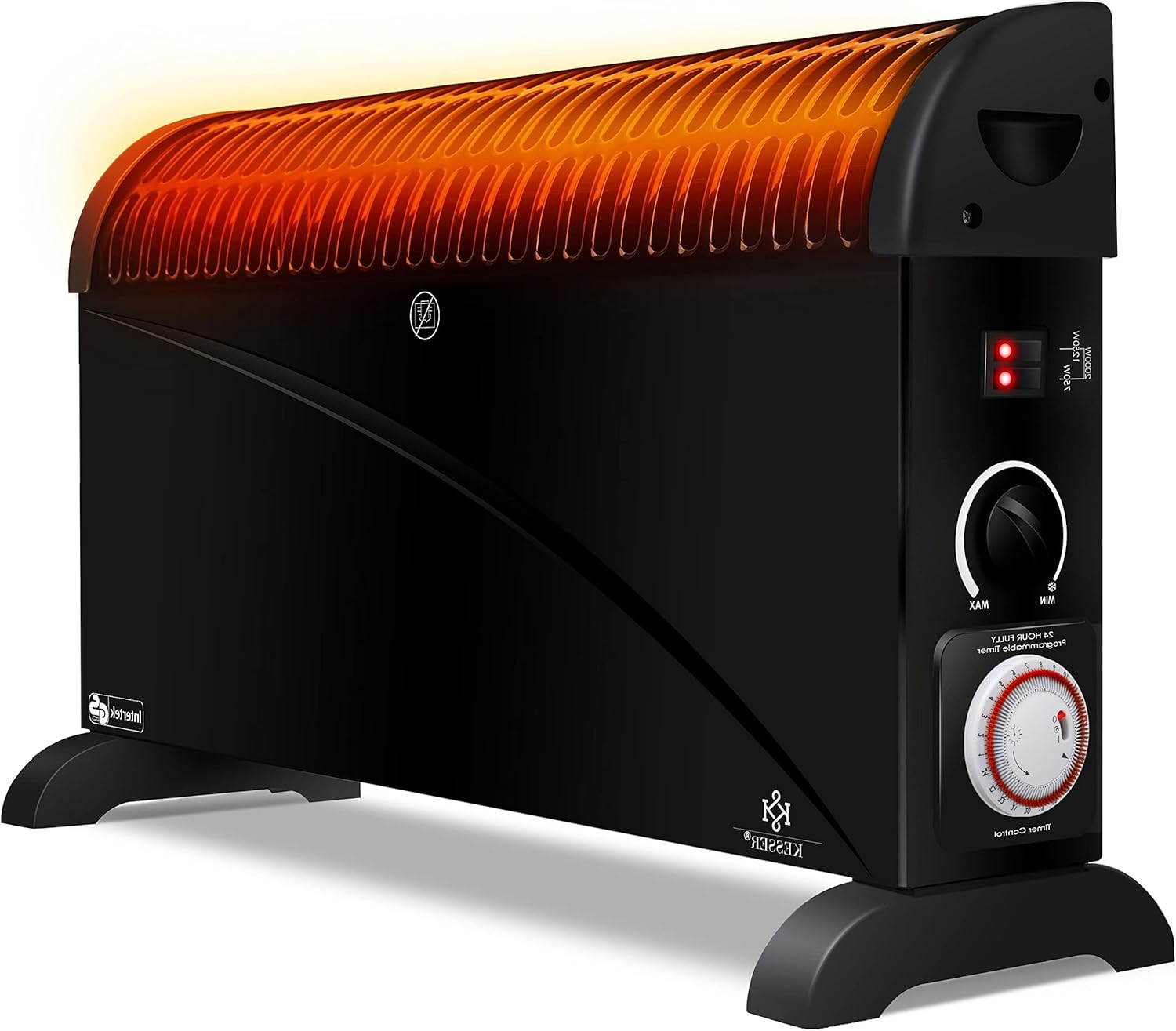 Convector radiator 2000 W black