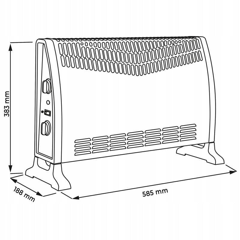 Convector radiator 2000W TURBO black 328977 Brand Goldlux