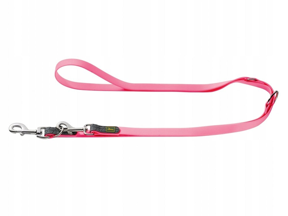Convenience neon pink leash for dog