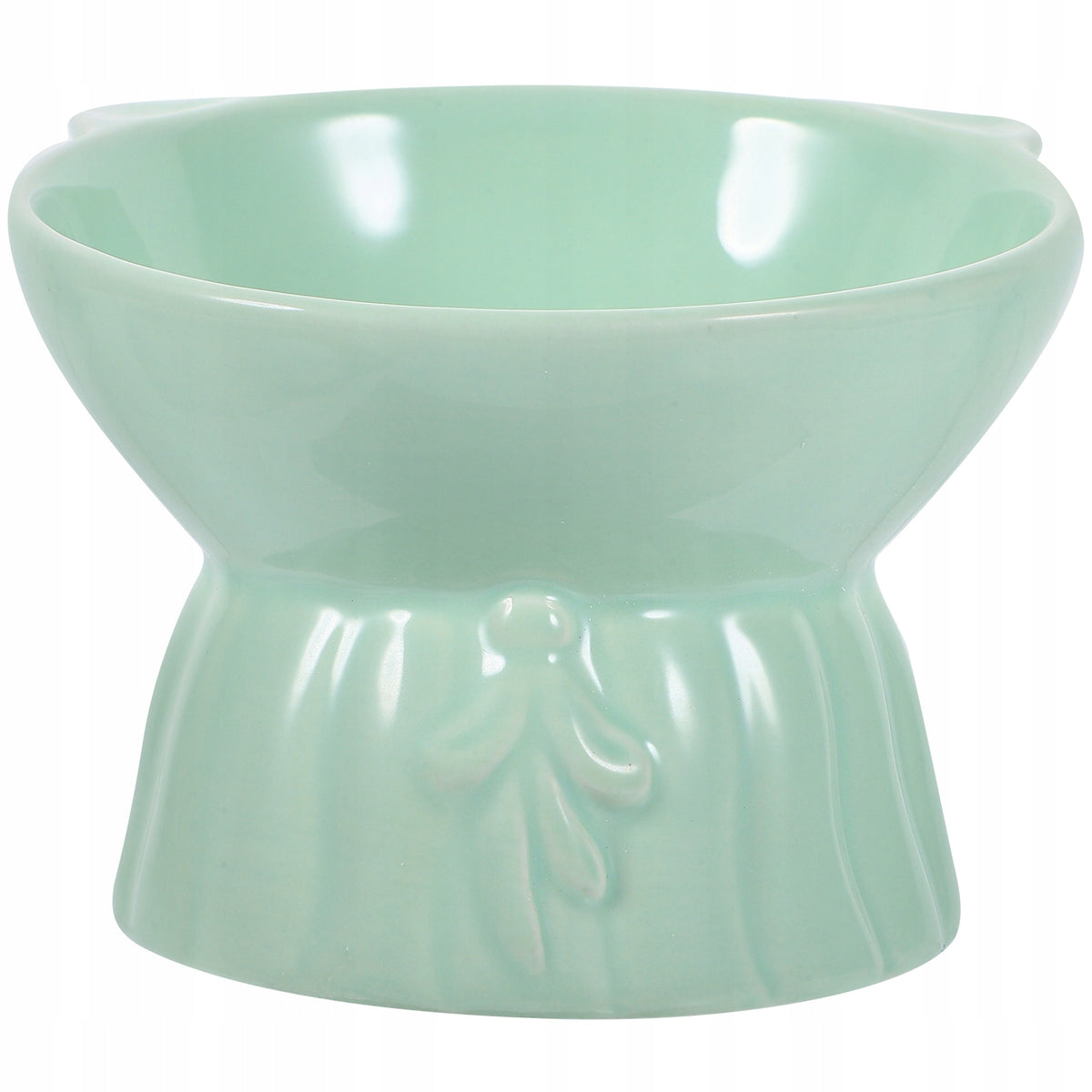 Convenient Smooth Ceramic Elevated Cat Bowl for Daily Use Kind single bowl
