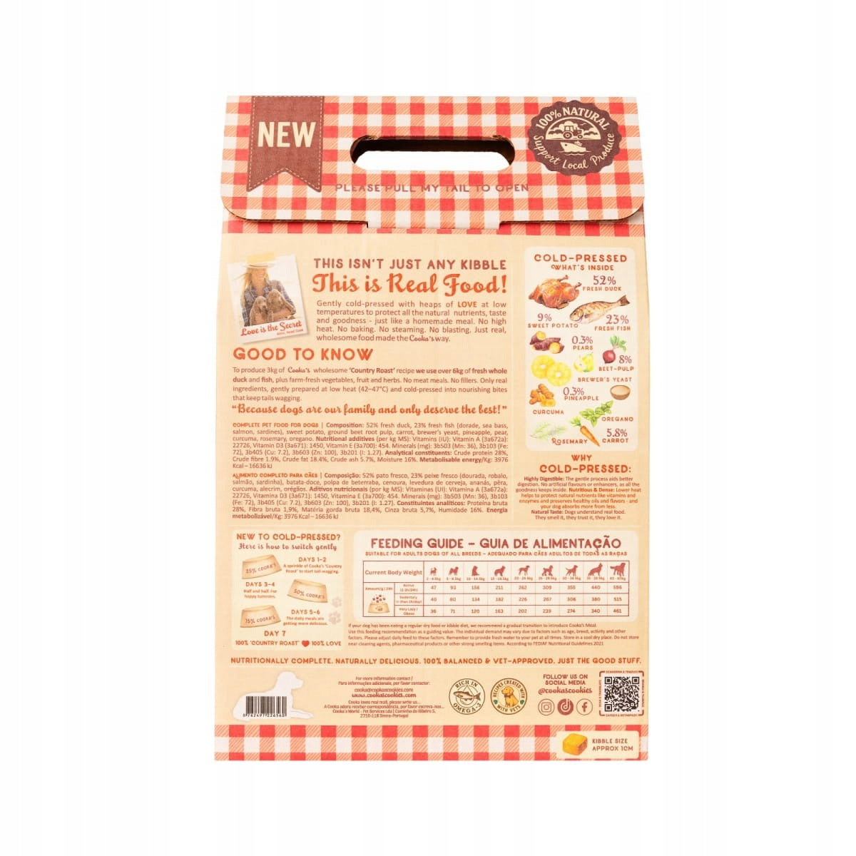 Cooka's Cookies COUNTRY ROAST - Semi-moist cold pressed food with Brand Cooka's Cookies