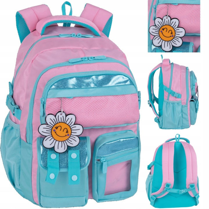 CoolPack school backpack for girls SULLY BLUE PASTEL