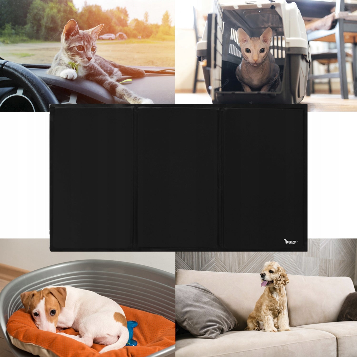 Cooling Mat for Dog Cat Animal Gel Folding Large Bed for Summer Trade name Mata Chłodząca dla Psa
