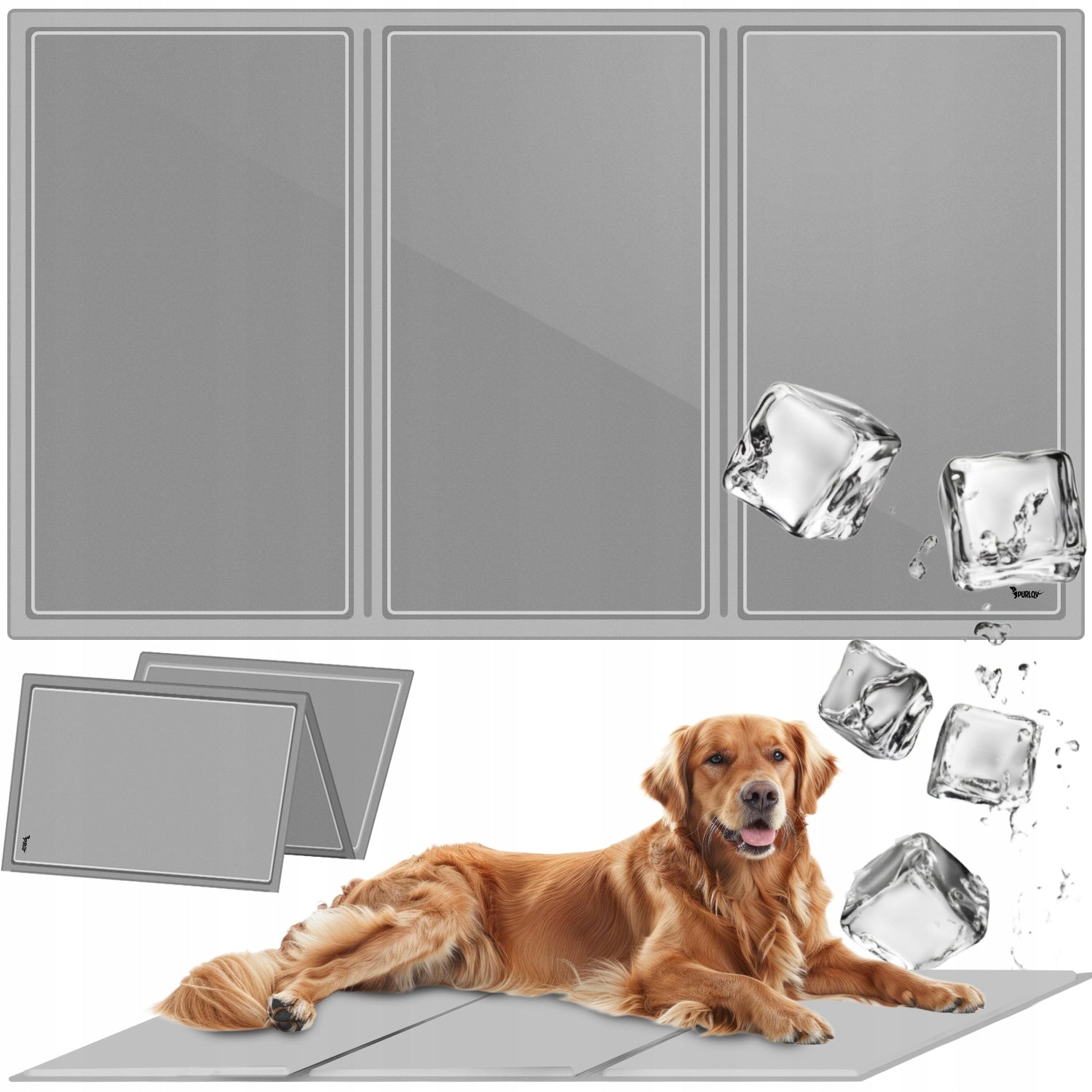 Cooling Mat for Dog Cat Animal Gel Folding XXL Bed 110x70cm