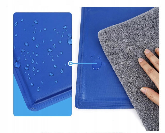 Cooling Mat for Dog Cat Animal Waterproof Gel Bed 50x40 cm Color blue