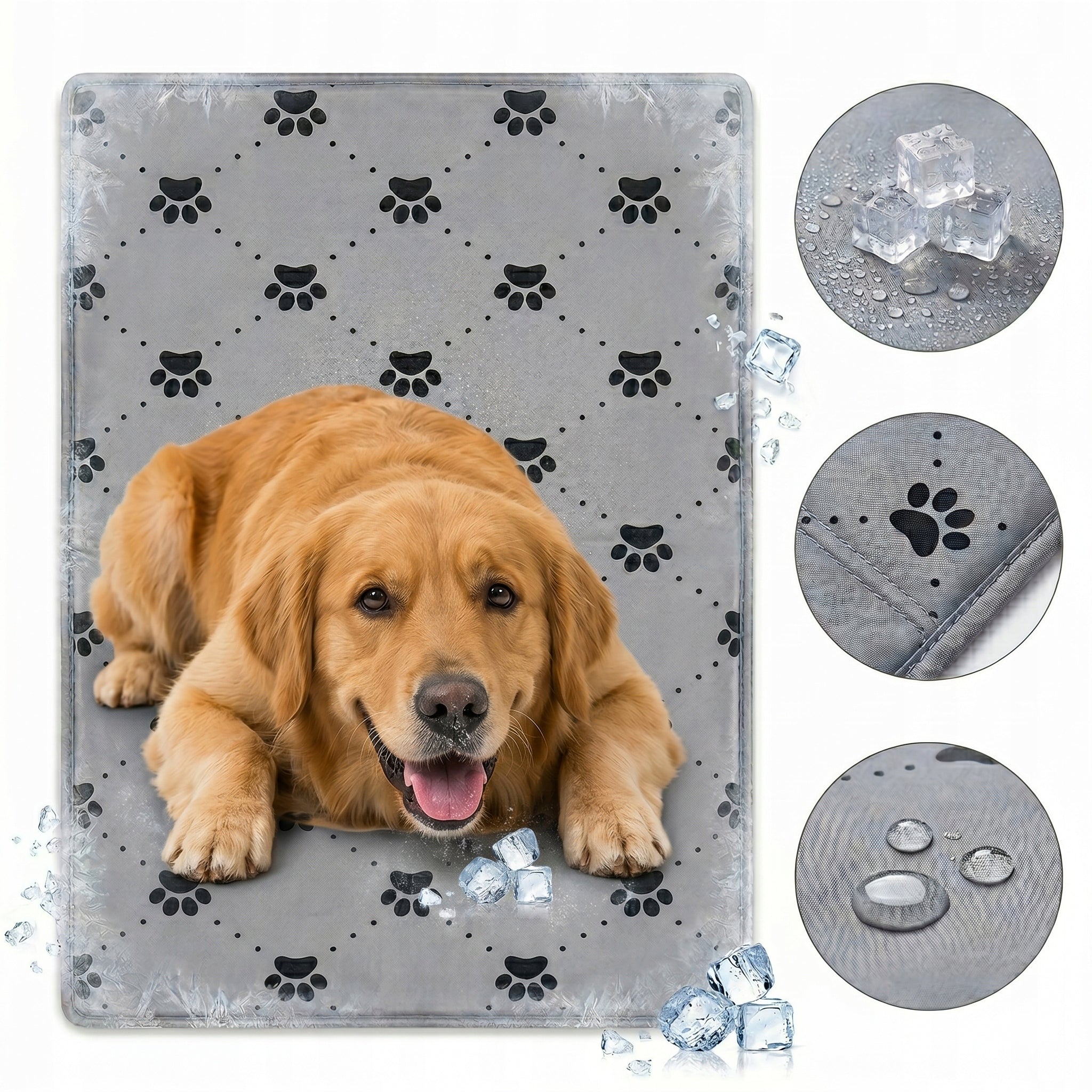Cooling Mat for Dog and Cat 60x40 cm Gel Waterproof Bed ROMEO
