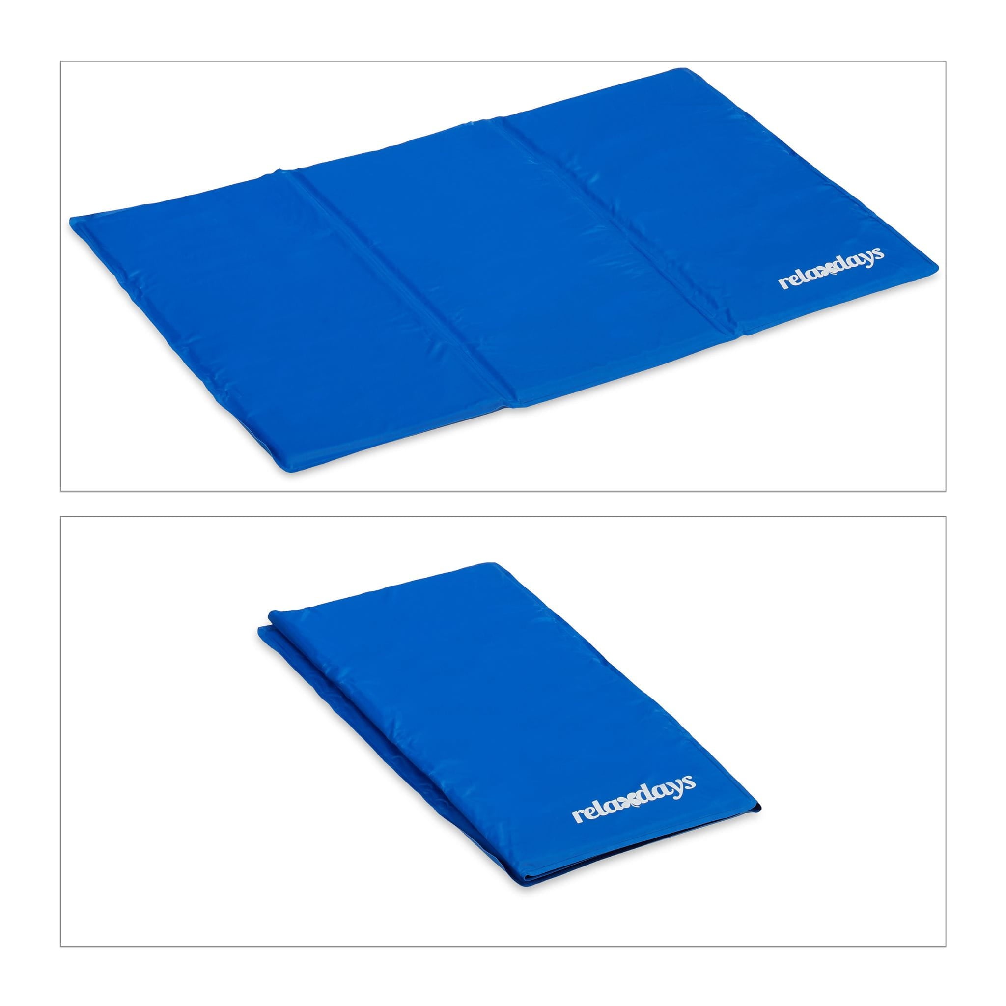 Cooling mat for dog and cat 60×90 cm Relaxdays blue gel Packaging status original