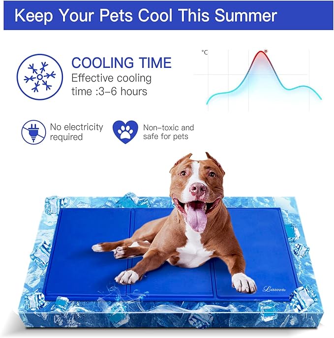 Cooling mat gel folding cat dog bed 65x50 cm Manufacturer code 652108