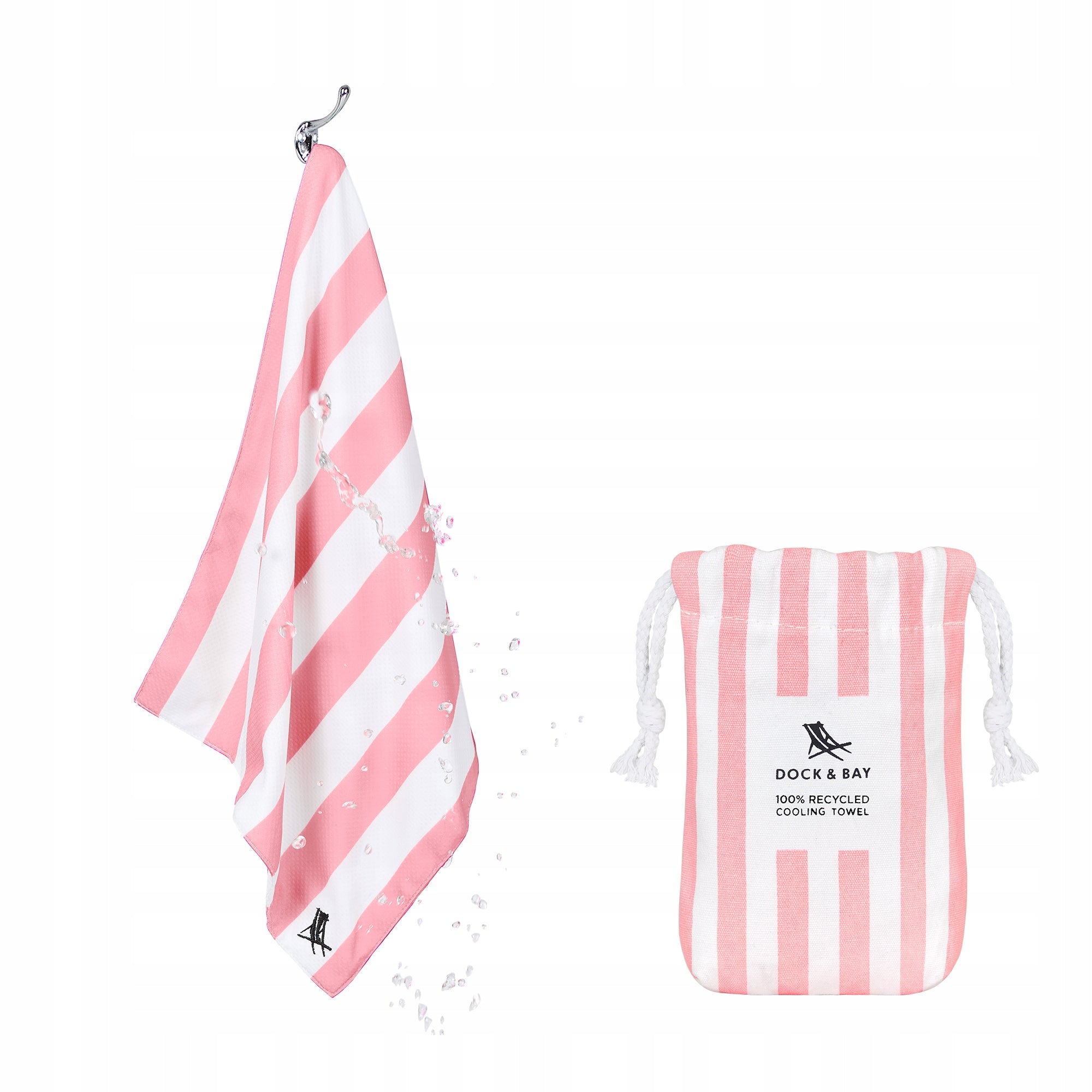 Cooling towel 69 x 33 cm Dock & Bay Malibu Pink, cool up to 6 hours