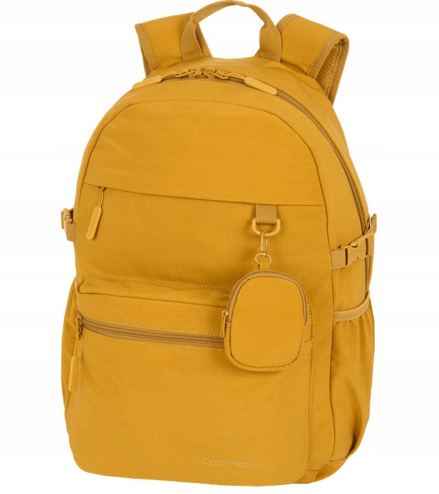 Coolpack Fin Youth School Backpack Mustard roomy laptop pocket Packaging status original
