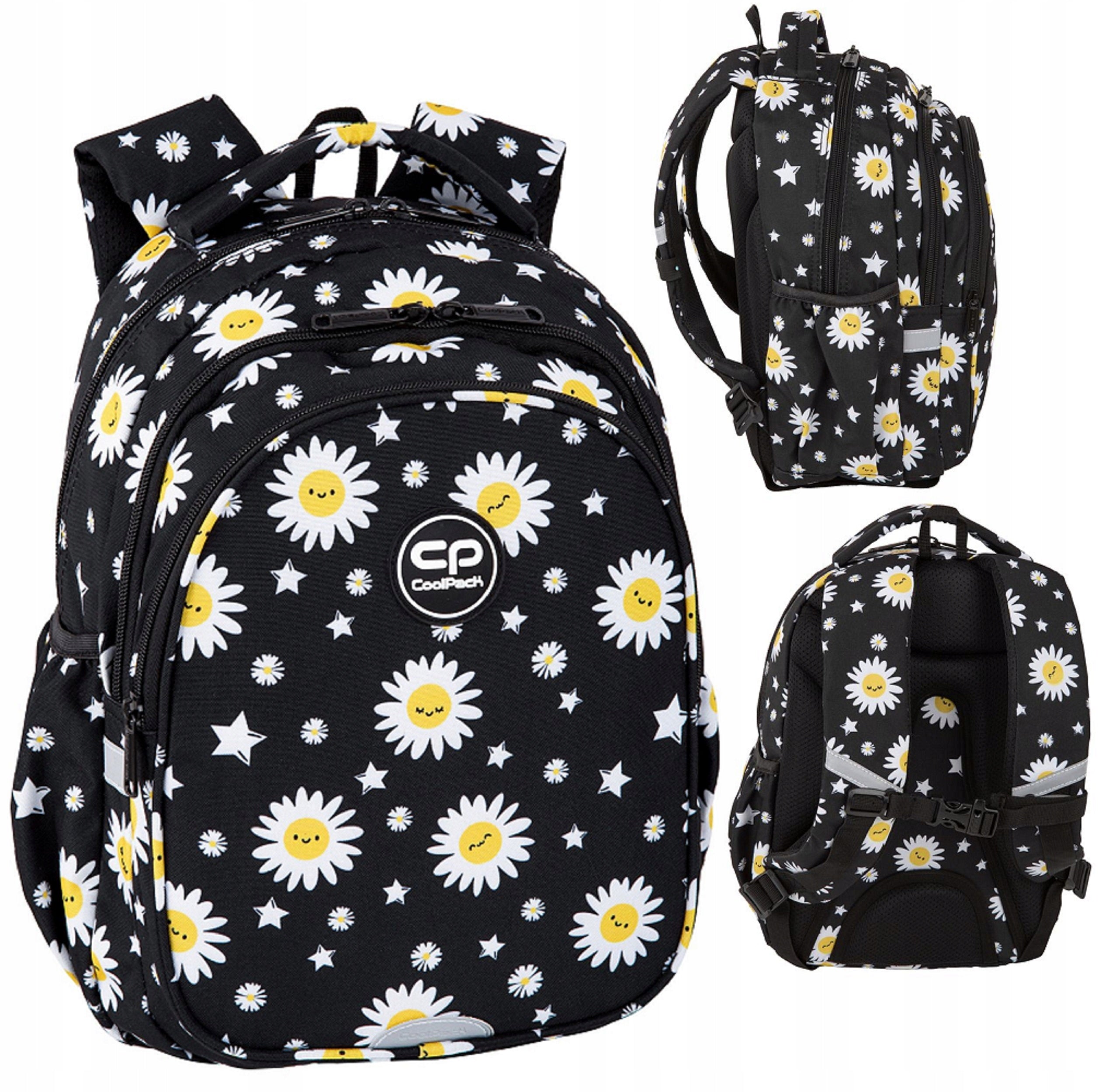 Coolpack School backpack for girls kl 1-3 daisies +plan