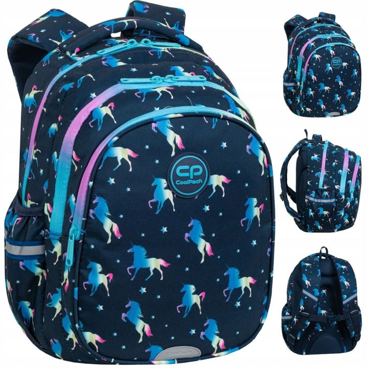 Coolpack Two compartment backpack for Classes 1-3 Jerry Blue Unicorn F029670