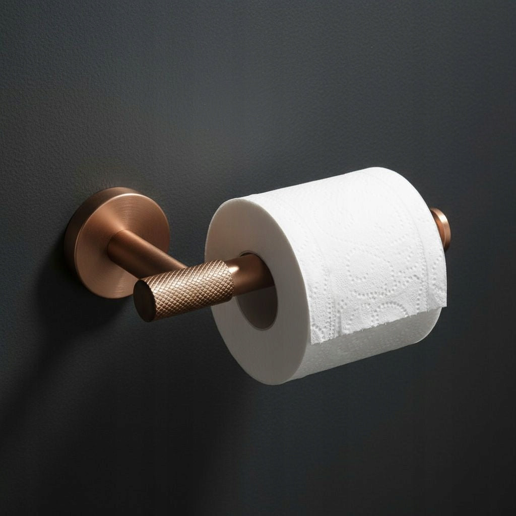 Copper Paper Holder for Pegs REA GALO Knurled Brushed Packaging status original