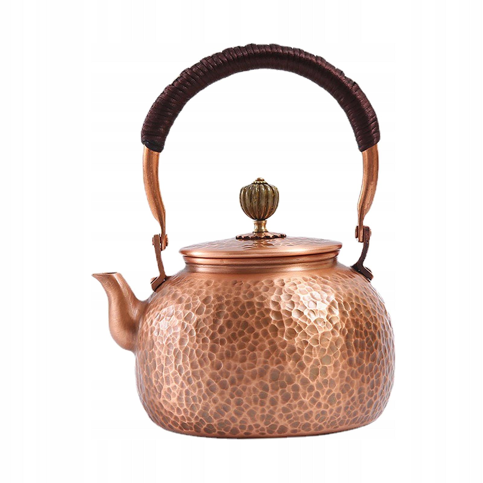 Copper Teapot Tea Kettle Hammere Water Boiler Jug Retro Teaware Styles A