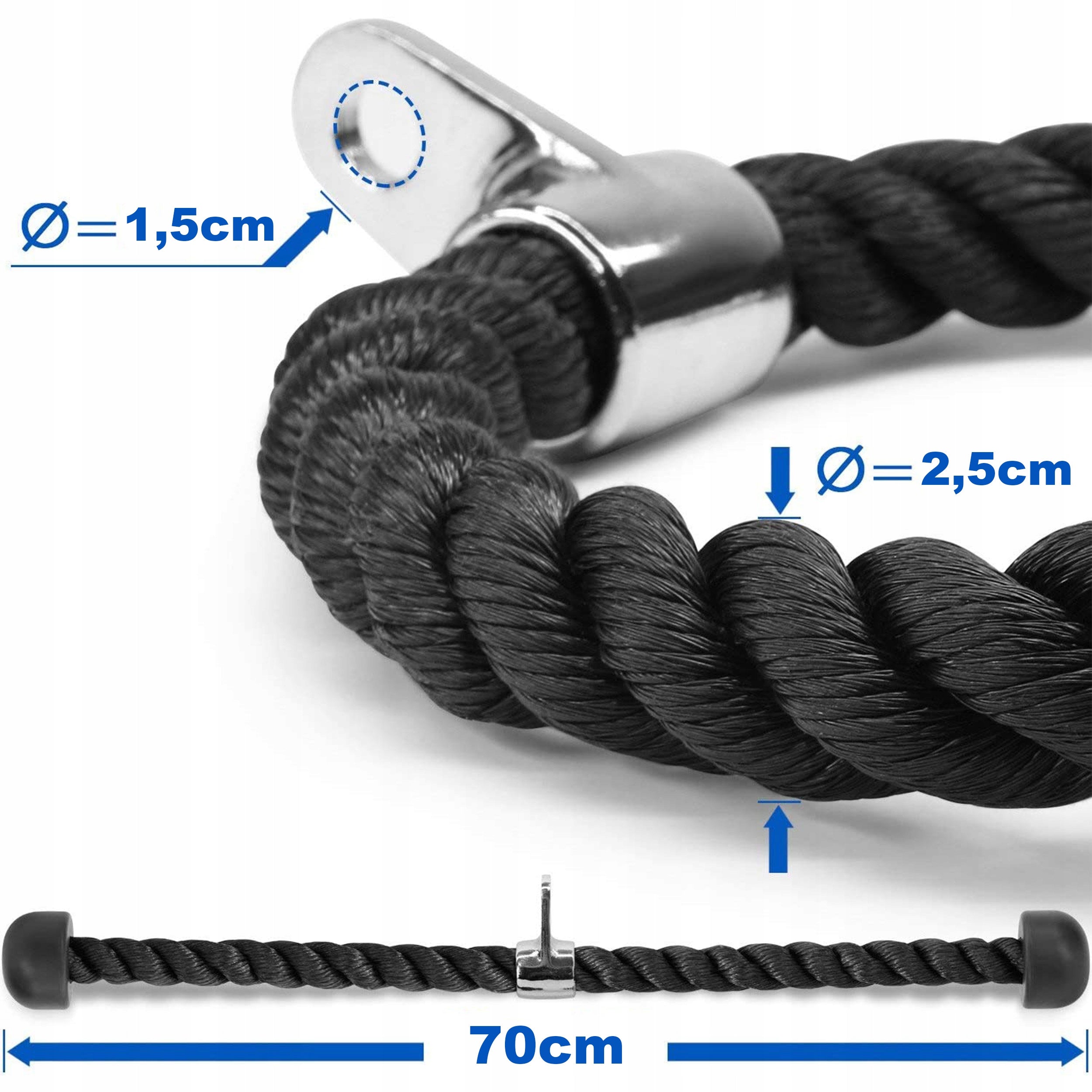 Cord Rope Holder for Upper Lower Atlas Lift for Triceps up to 200kg MOC Installation method other