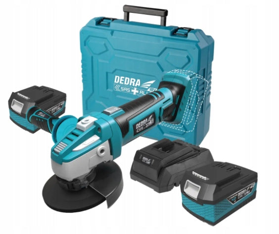 Cordless Angle Grinder DED7050 DEDRA SET DED7030A06 2x4Ah