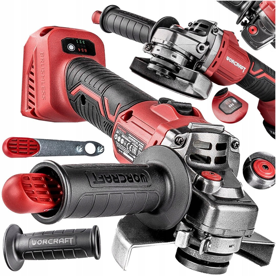 Cordless Angle Grinder Worcraft CAG-S20LIBS-125 Rotation adjustment