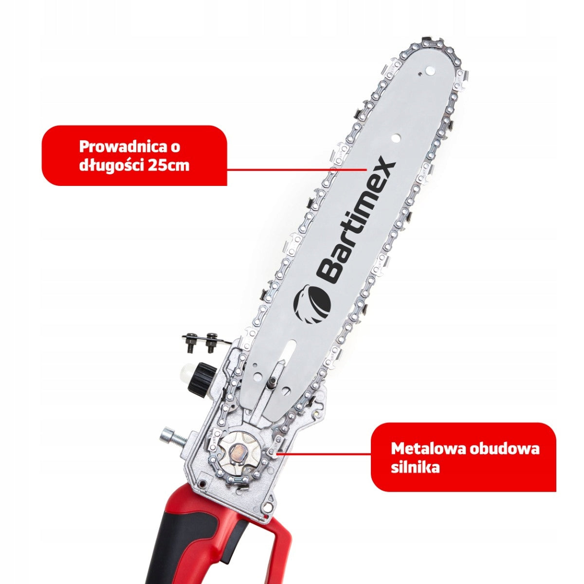 Cordless BRUSHLESS Chainsaw 20V 1400W 2 AKU 4,0Ah Maximum power 1000 W