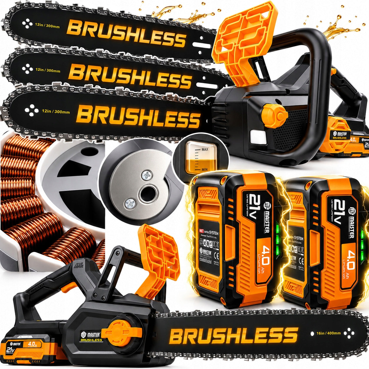 Cordless Chainsaw Electric SoftSTART 21V 30cm MP1011