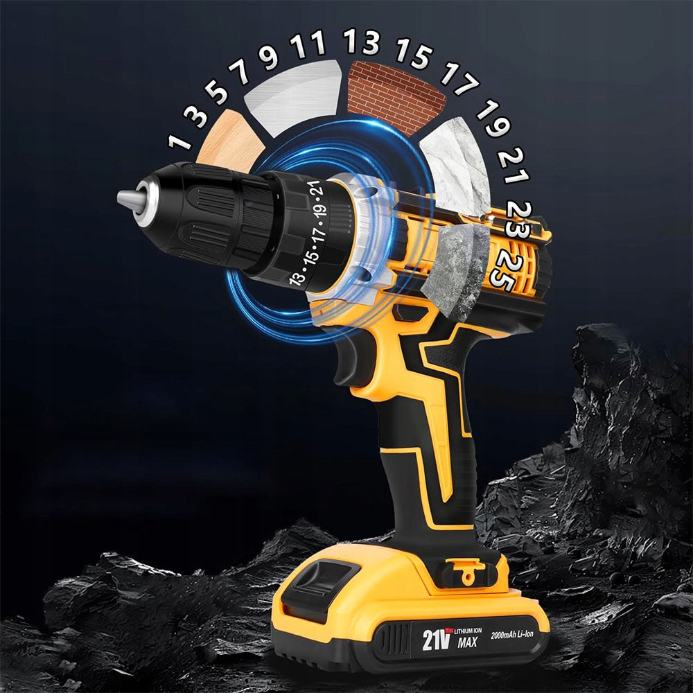 Cordless Electric Drill 25 Torque Adjustment Voltage (V) 21 V