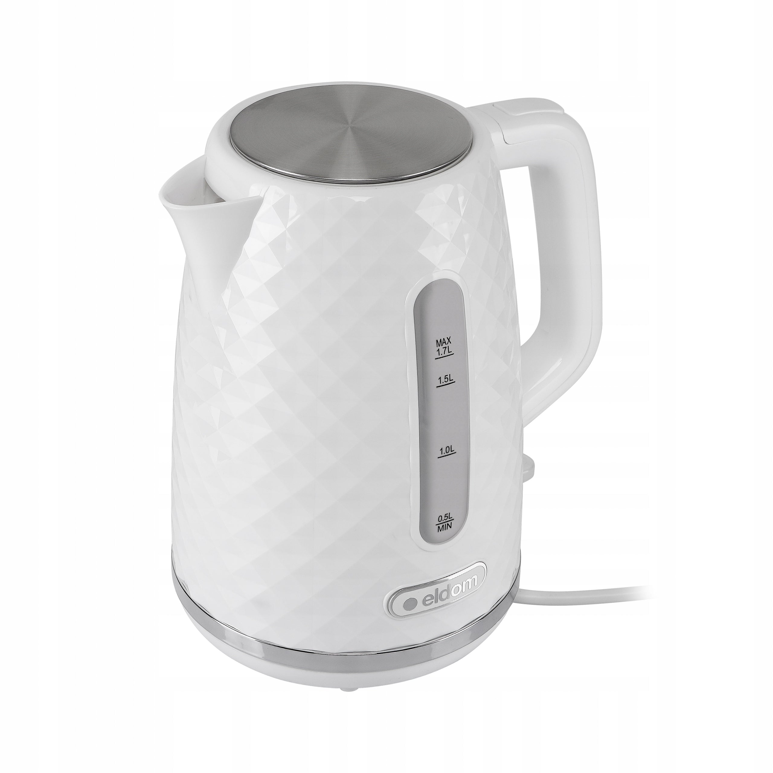Cordless Electric Kettle 1,7L C280B White 2200W Brand Eldom