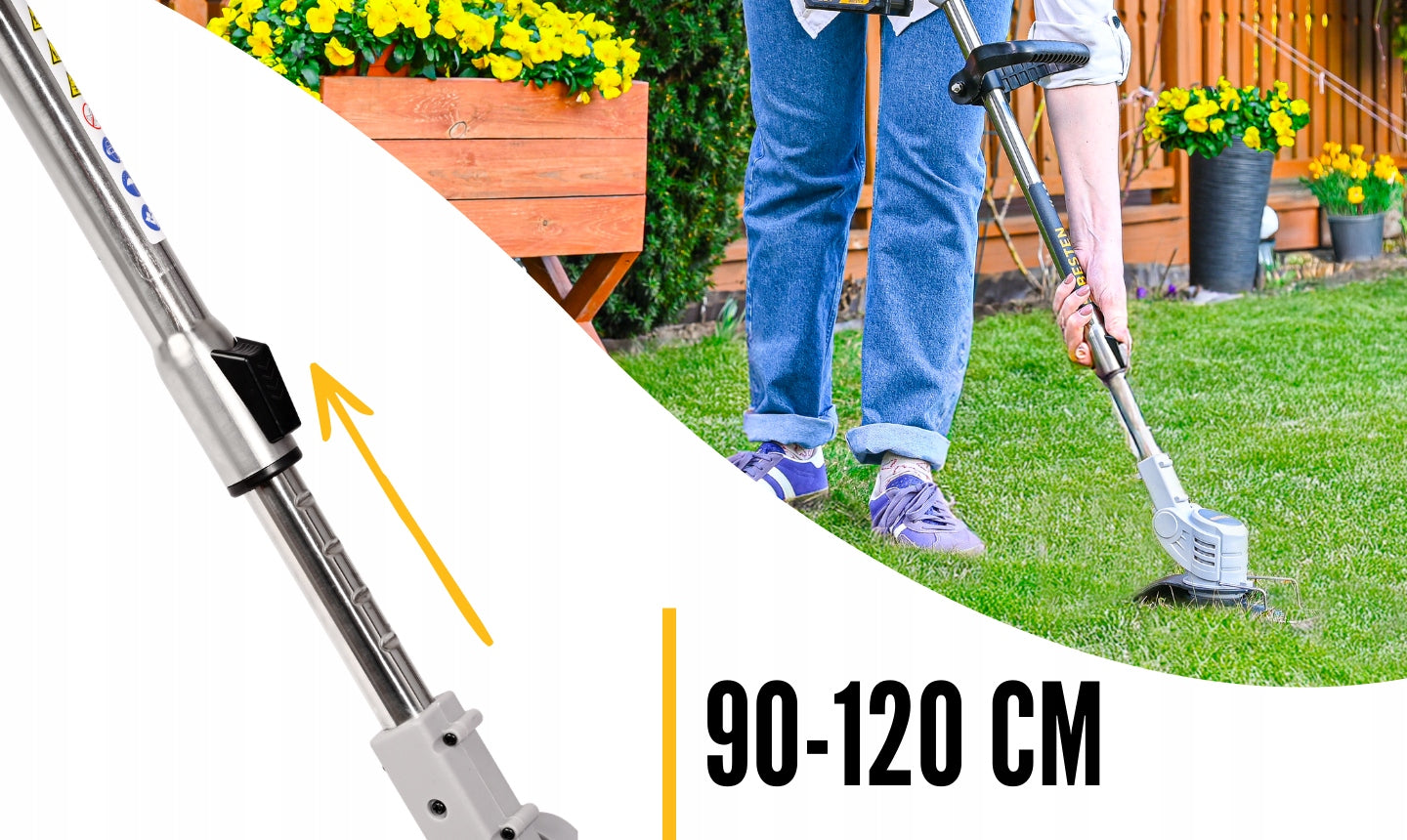 Cordless Electric Scythe Grass Brush Cutter + 2Xaku Line Model BE0002869