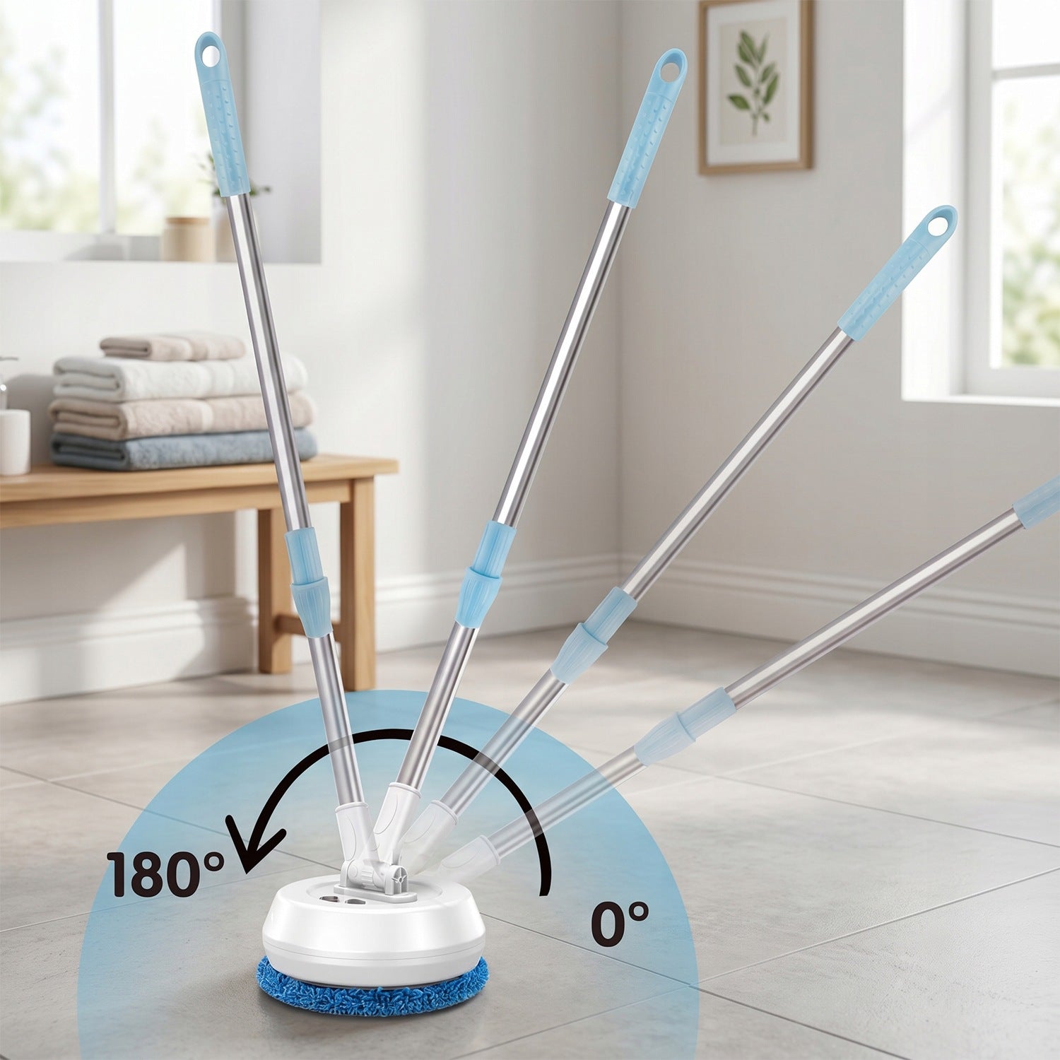 Cordless Electric Spin Mop Cleaner, 2 in 1, Wet and Dry, Home Cleaner Brand Bedee