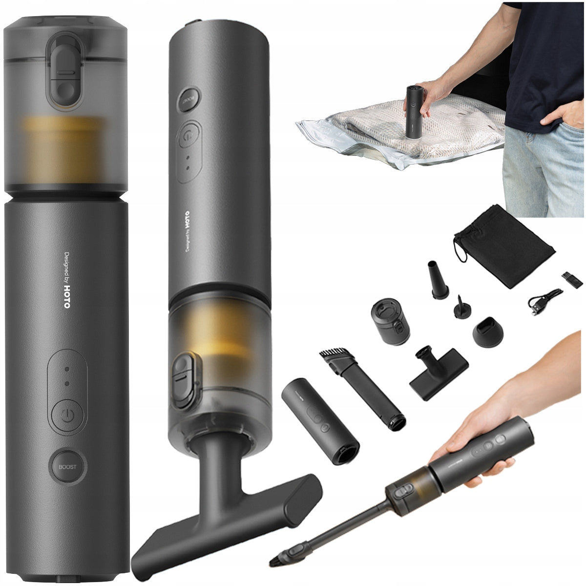 Cordless Handheld Vacuum Cleaner + Pump HOTO 2in1 135 W Replacement Filter