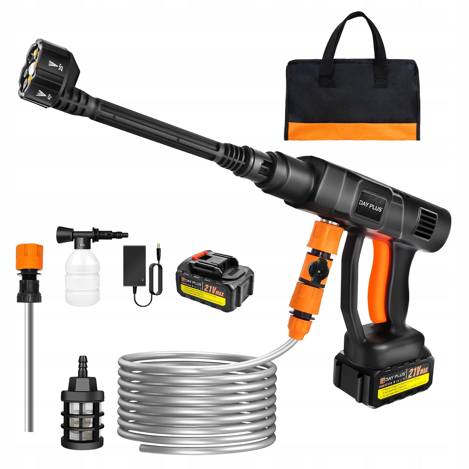 Cordless High-Pressure Car Washer – 6 Spray Modes – Self-Priming