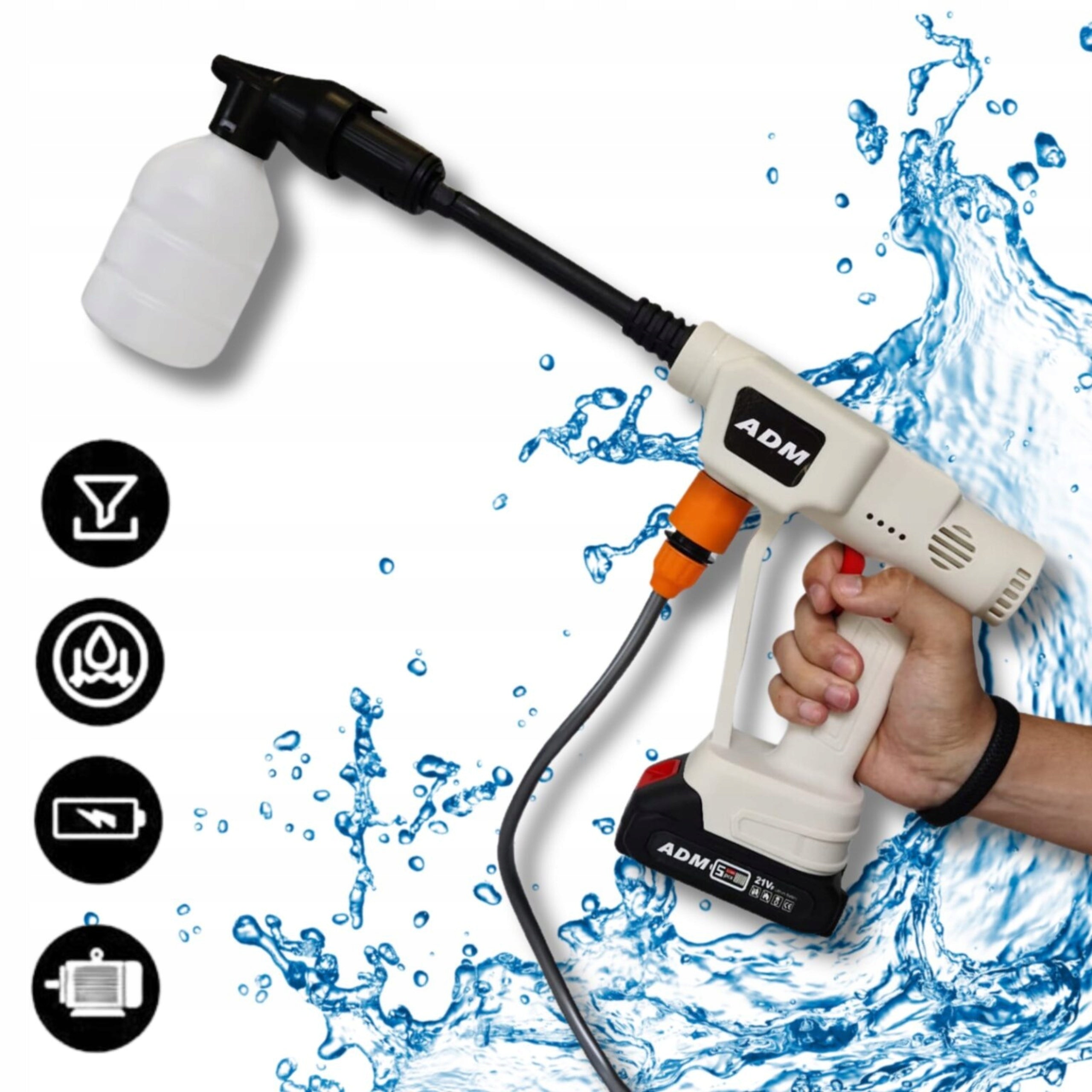 Cordless High Pressure Washer Cordless Strong Foam + Suitcase Packaging status original