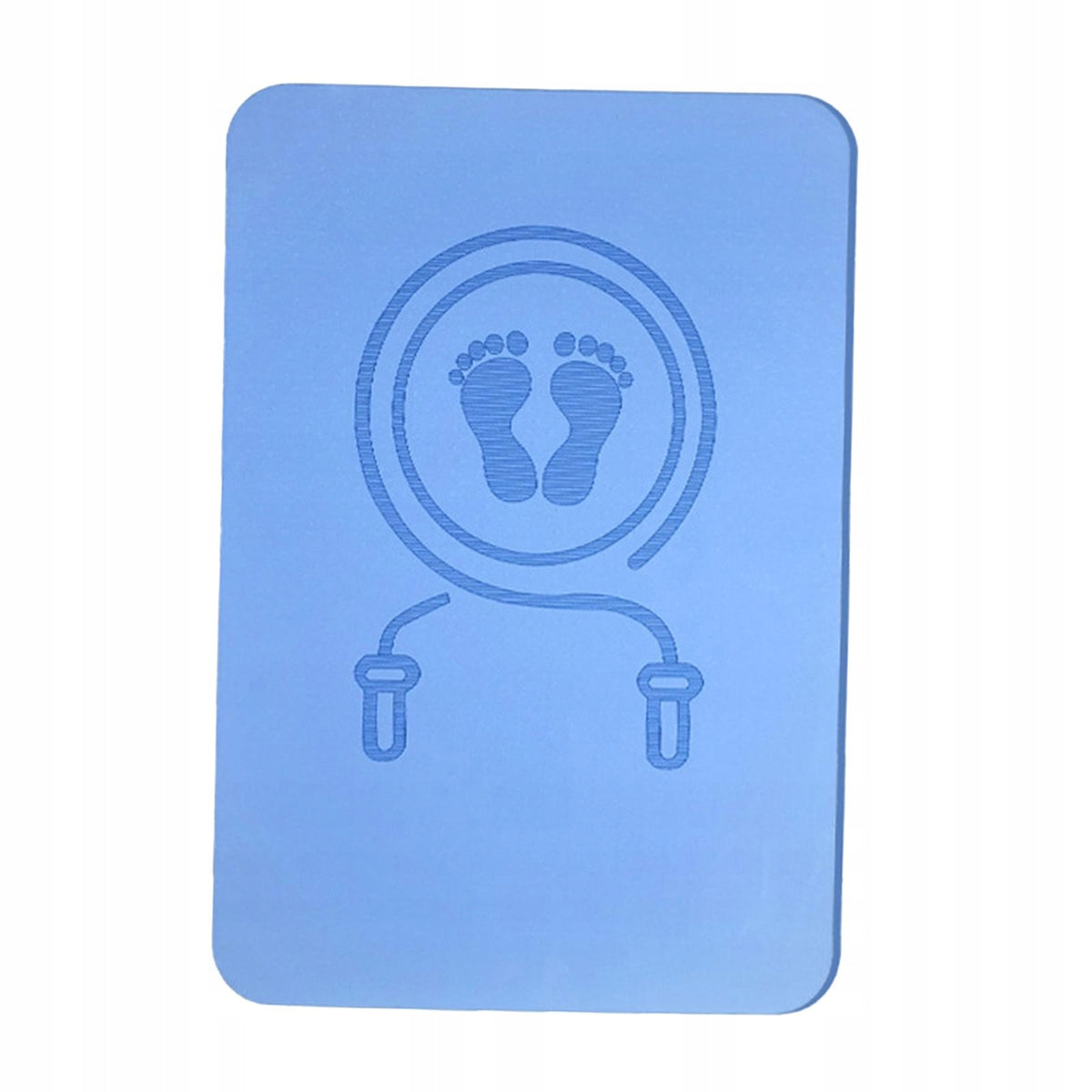 Cordless Jump Rope Mat Rectangle Sports Double Sided Anti Slip Sound Blue