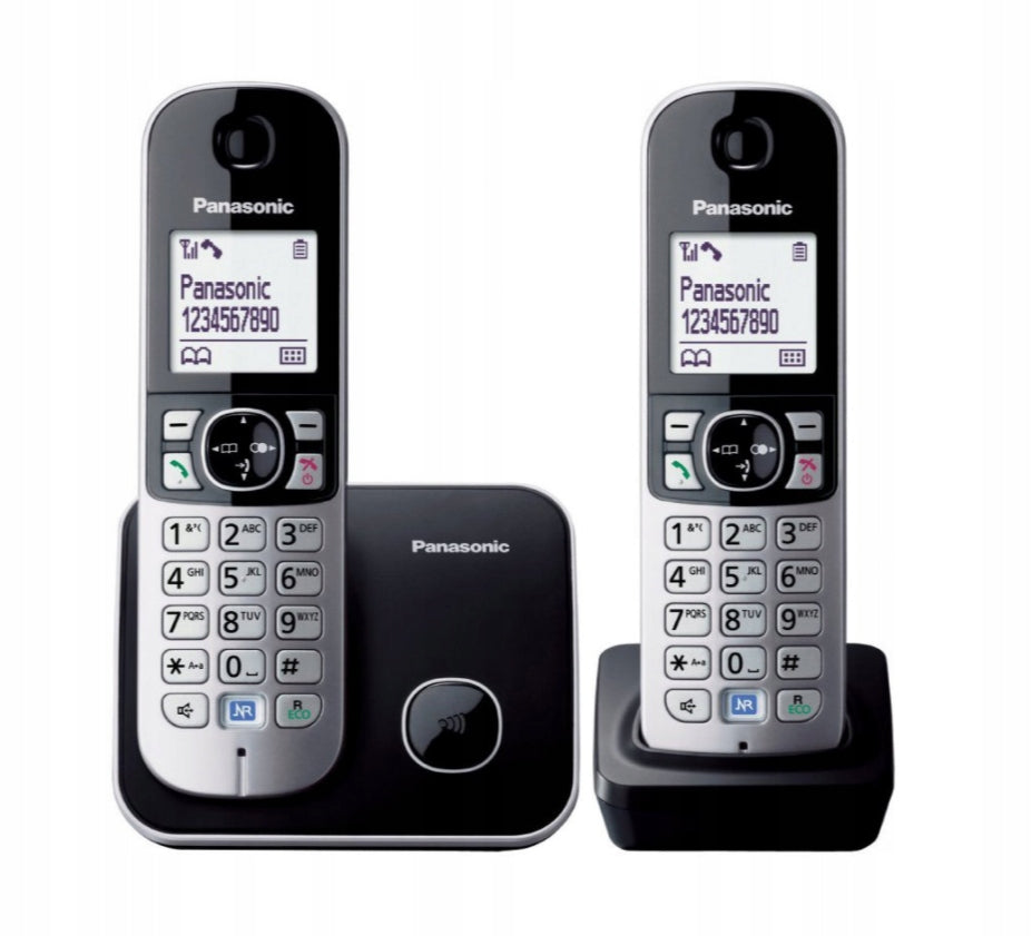Cordless Phone Panasonic KX-TG6812 Black 2 Headphones