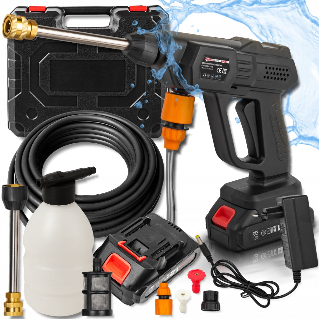 Cordless Pressure Washer 15bar 3Mode 21V For Forsage Cube Windows