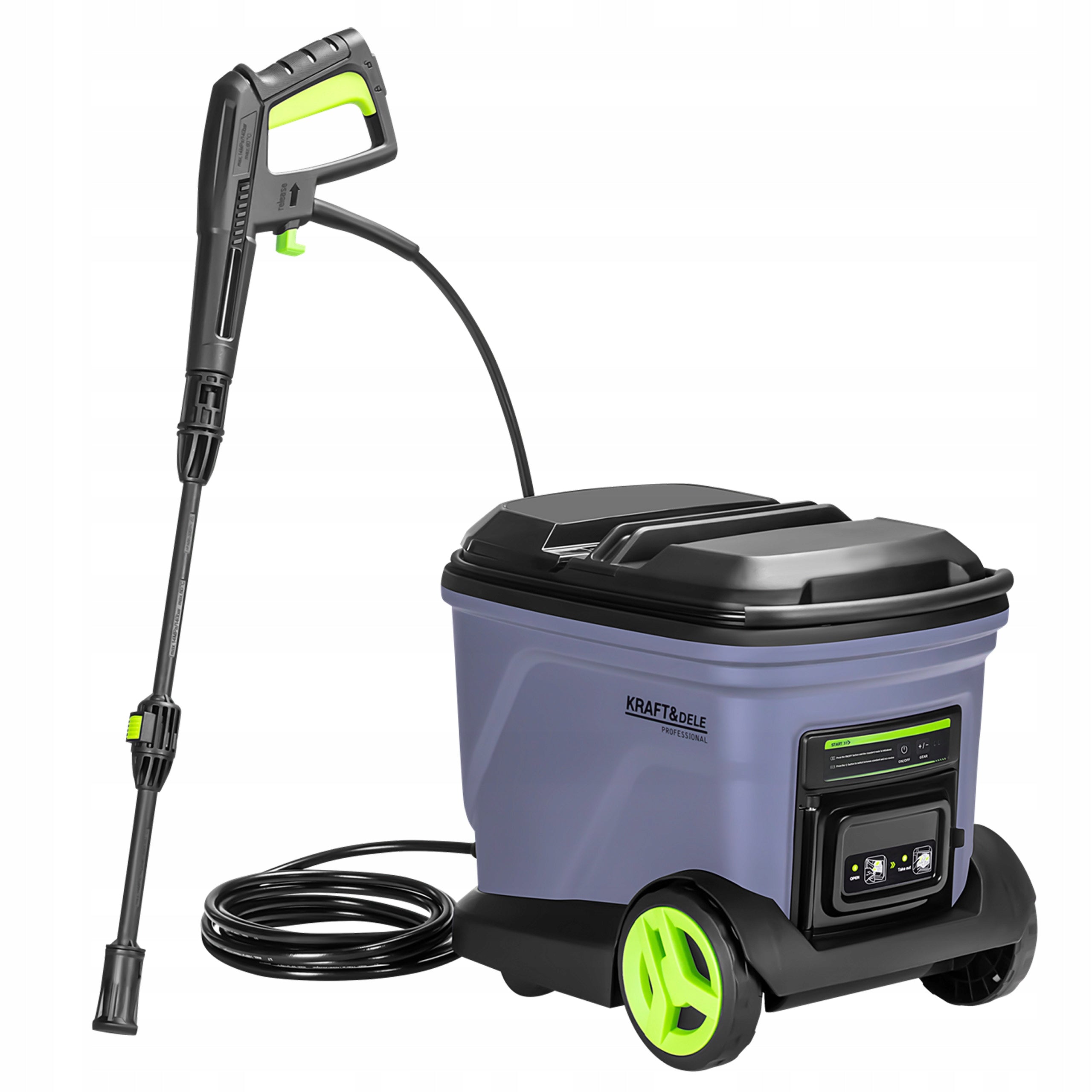 Cordless Pressure Washer 700W 42V 3000 mAh 200 Bar 260l/h Kraft&Dele Packaging status original