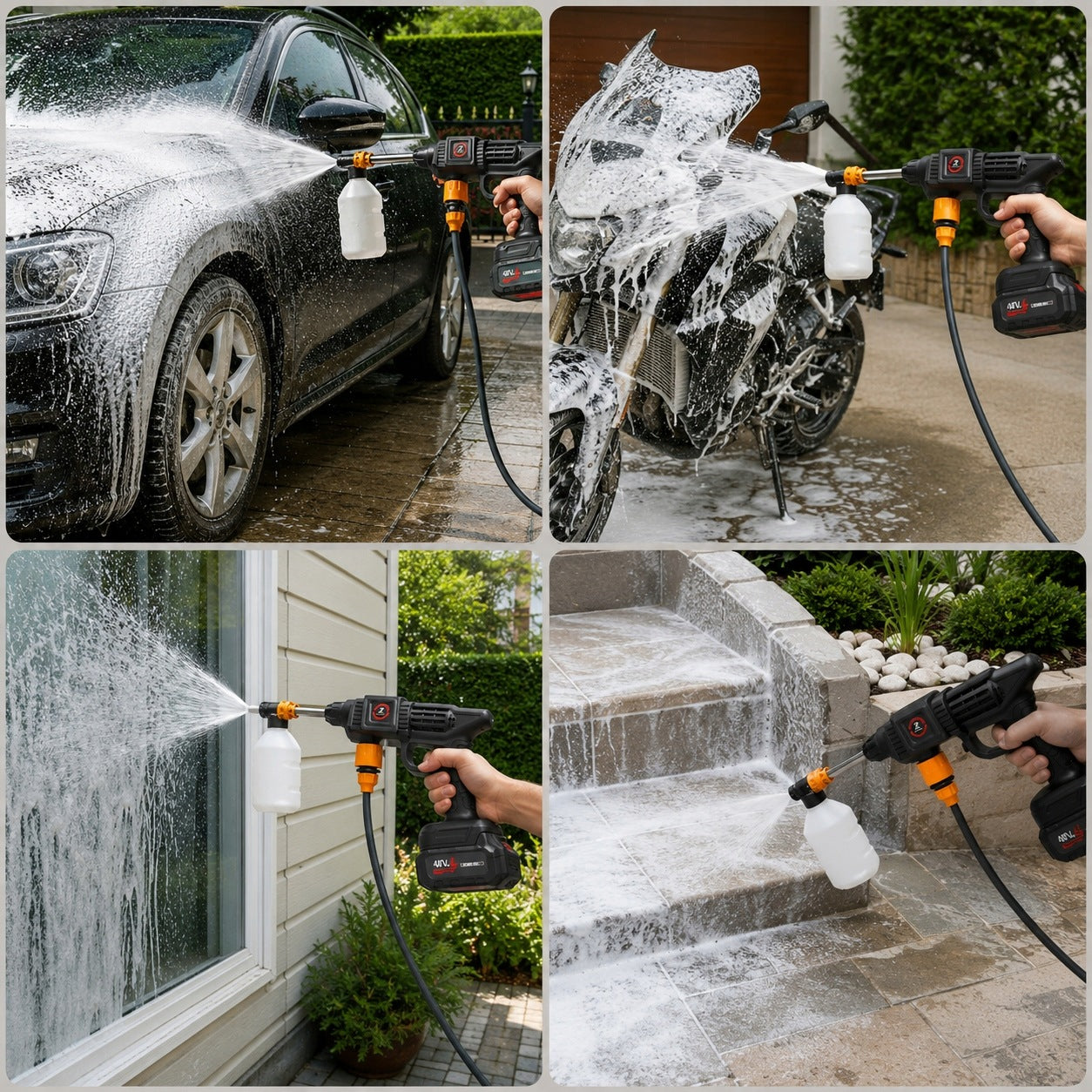 Cordless Pressure Washer Cordless with Foamer Mobile Case Manufacturer code MOBILNA MYJKA CIŚNIENIOWA PIANOWNICA WALIZKA