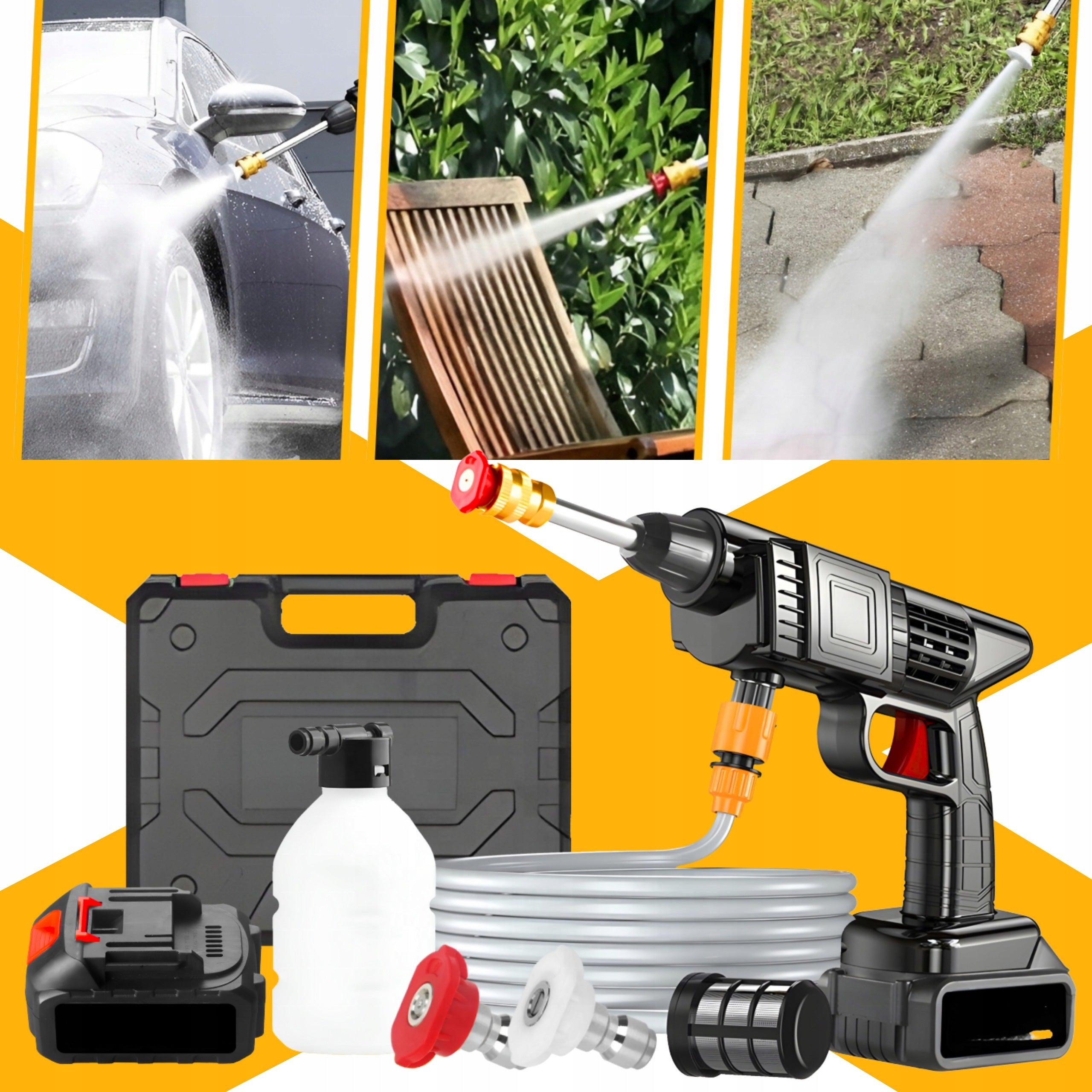 Cordless Pressure Washer Wireless 2x Rechargeable Suitcase Set Packaging status original