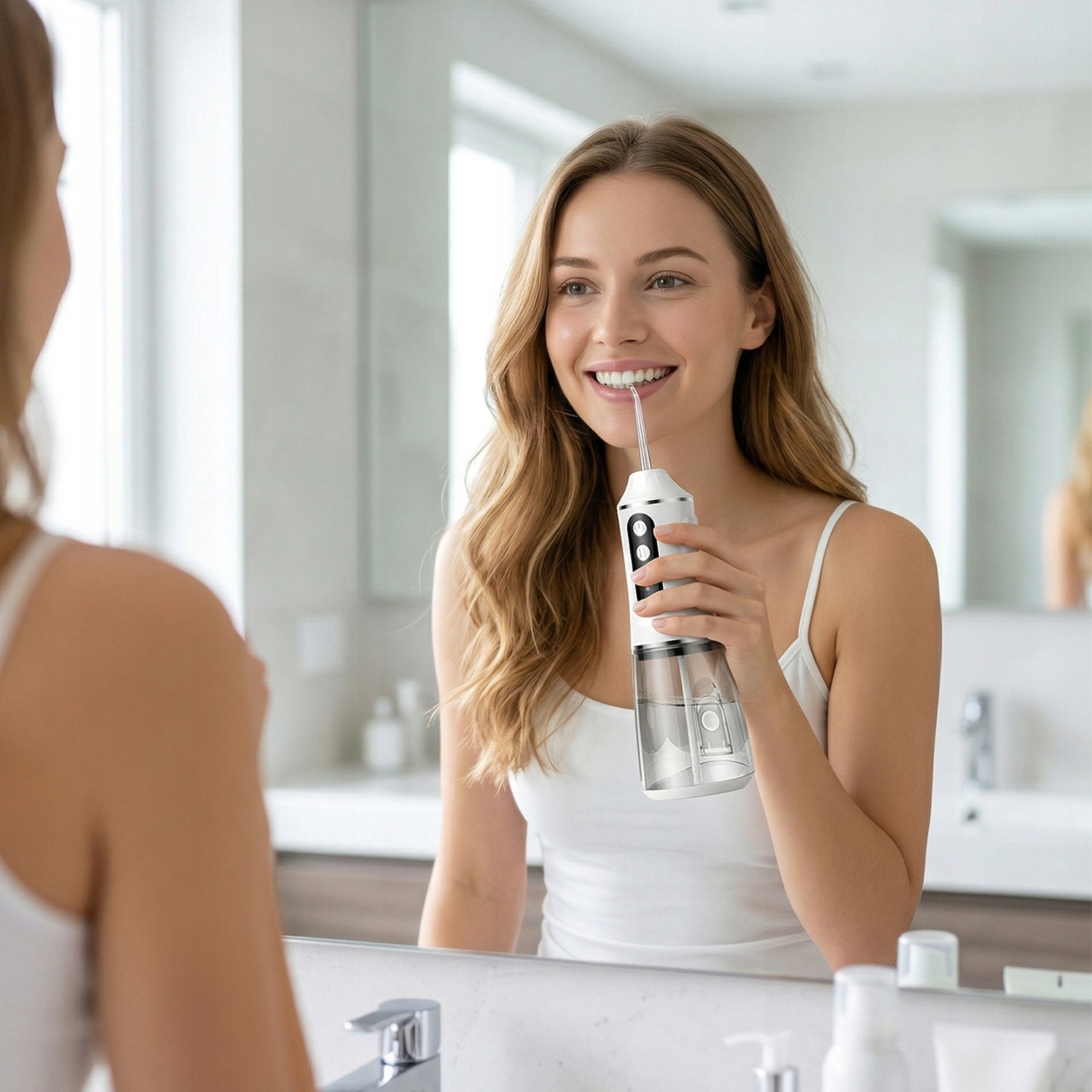 Cordless Rechargeable Water Flosser, white, 3 tryby, 4 dysze, 380ml Manufacturer code 8581689372852