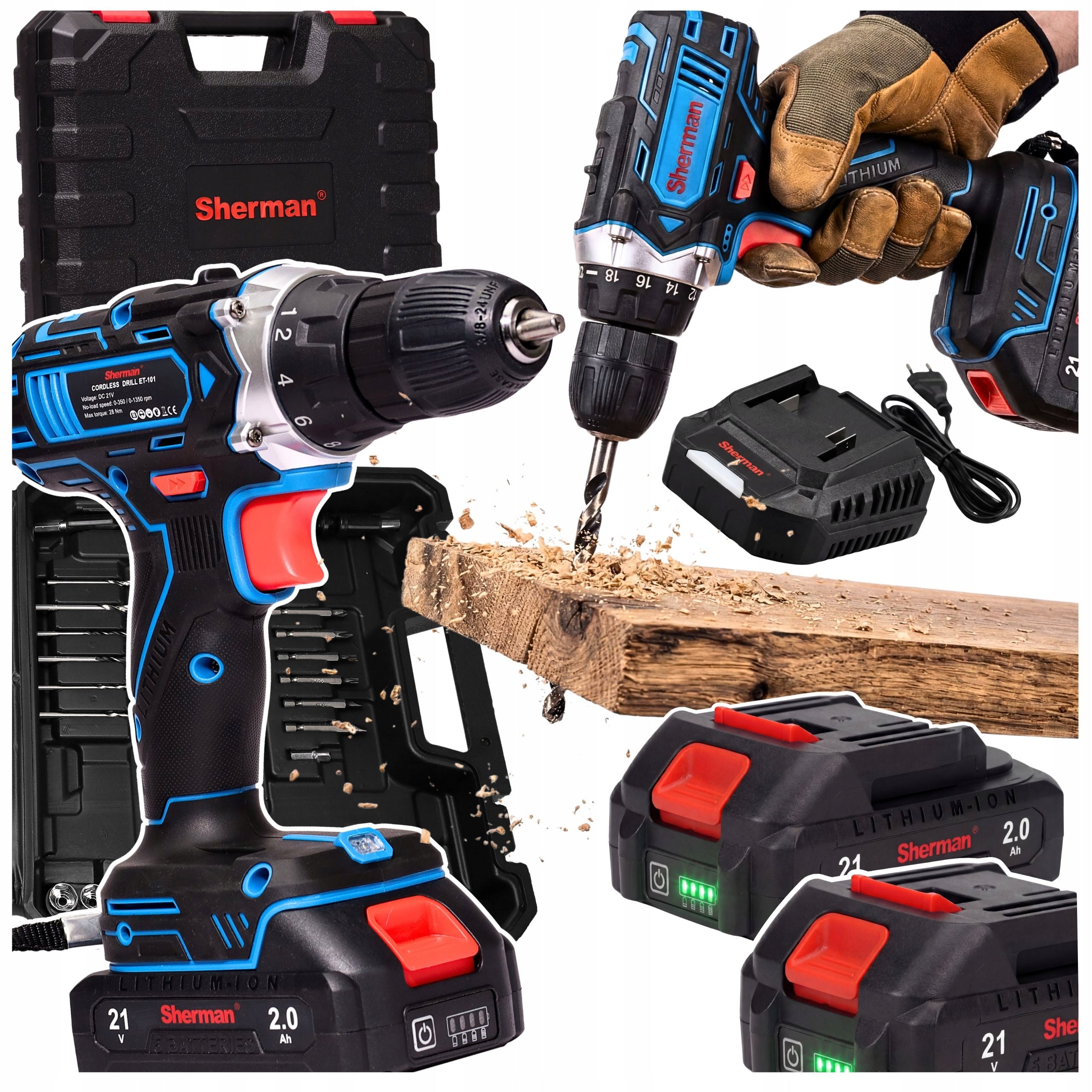Cordless SCREWDRIVER ET-101 BRUSHLESS 2x AKU 21V | Sherman