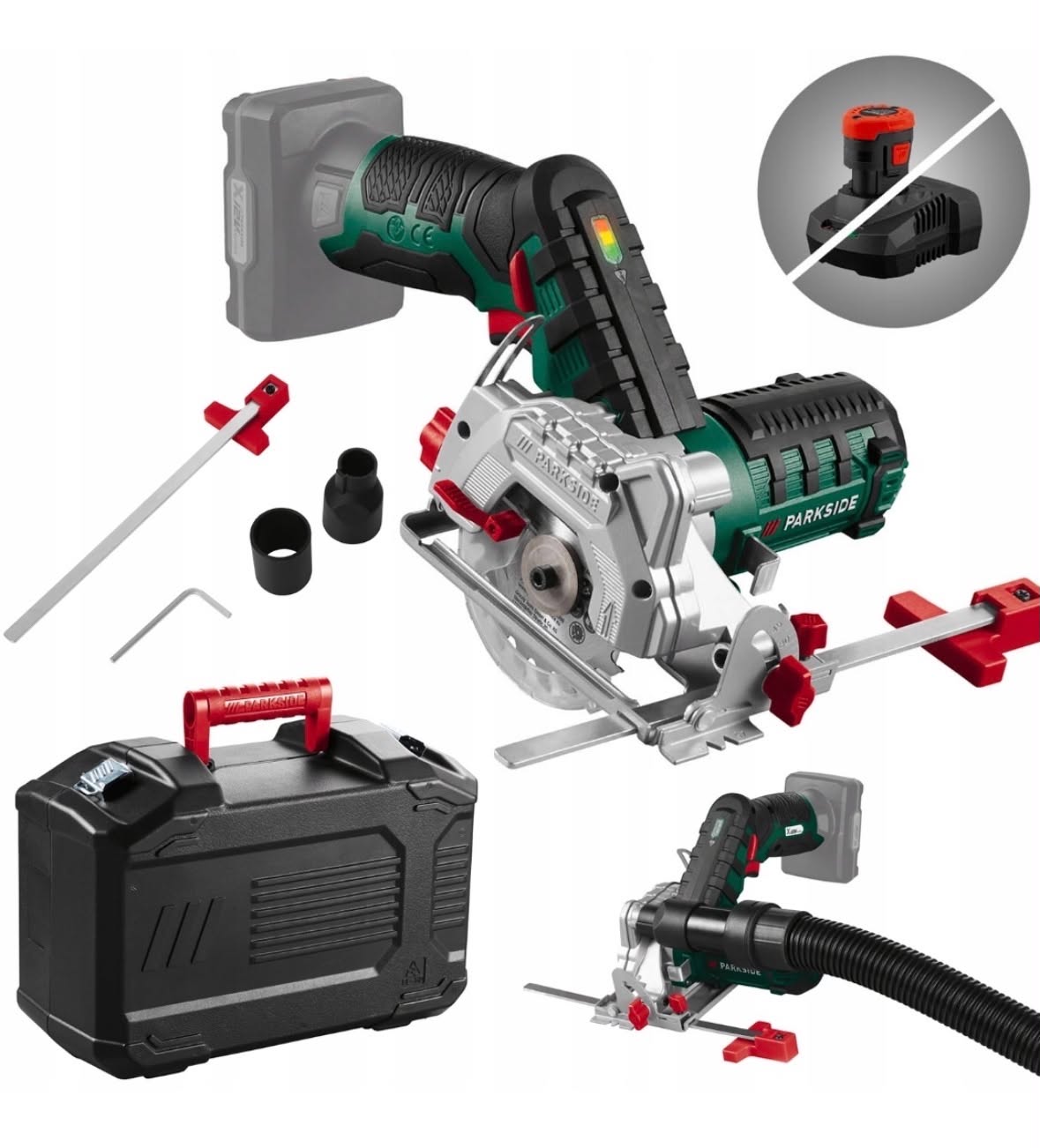 Cordless Saw, 12V Circular Hand Saw,PARKSIDE PHKSA 12 B3, Suitcase