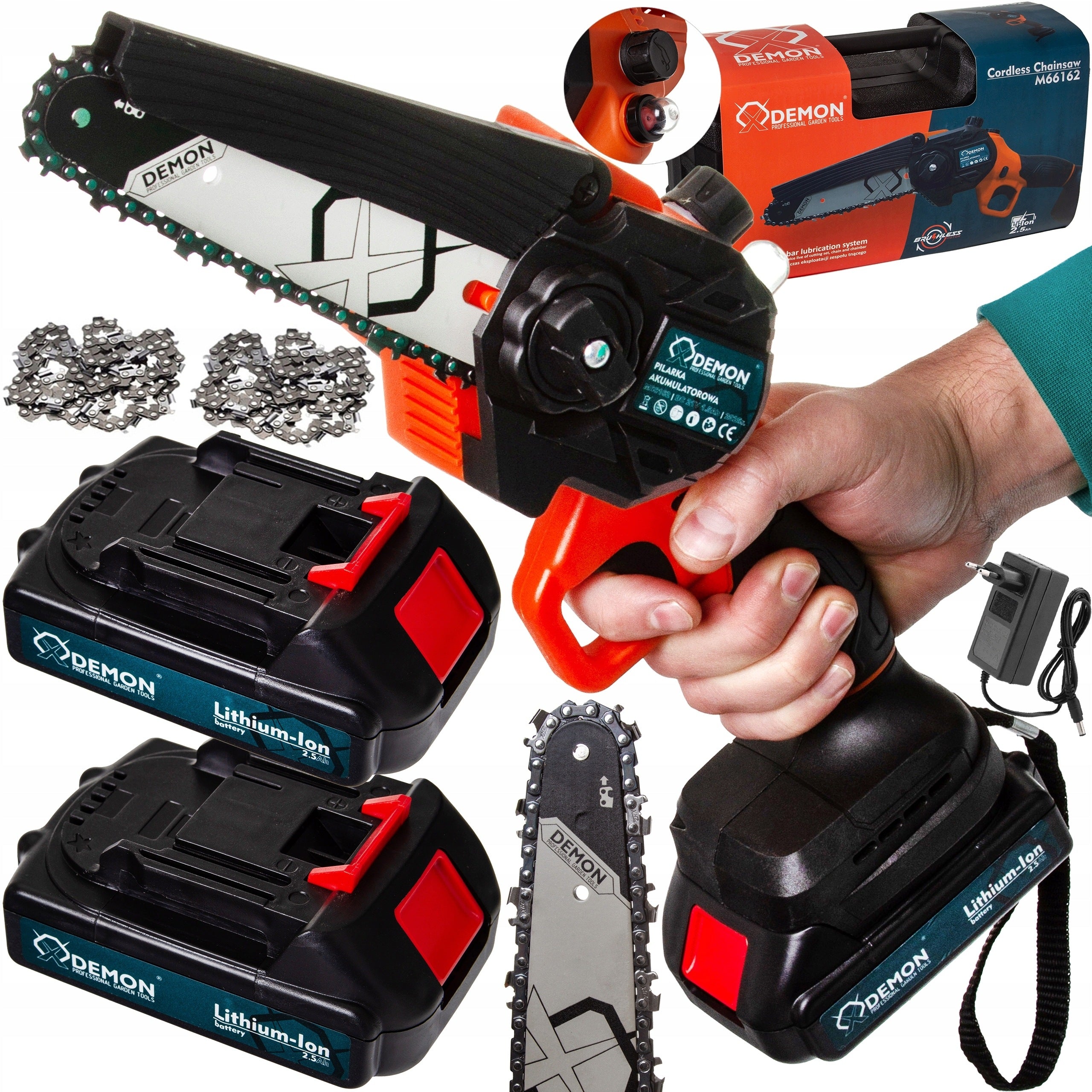 Cordless Saw BRUSHLESS Branch Saw BOOM Pole 2xAKU 21V Packaging status original