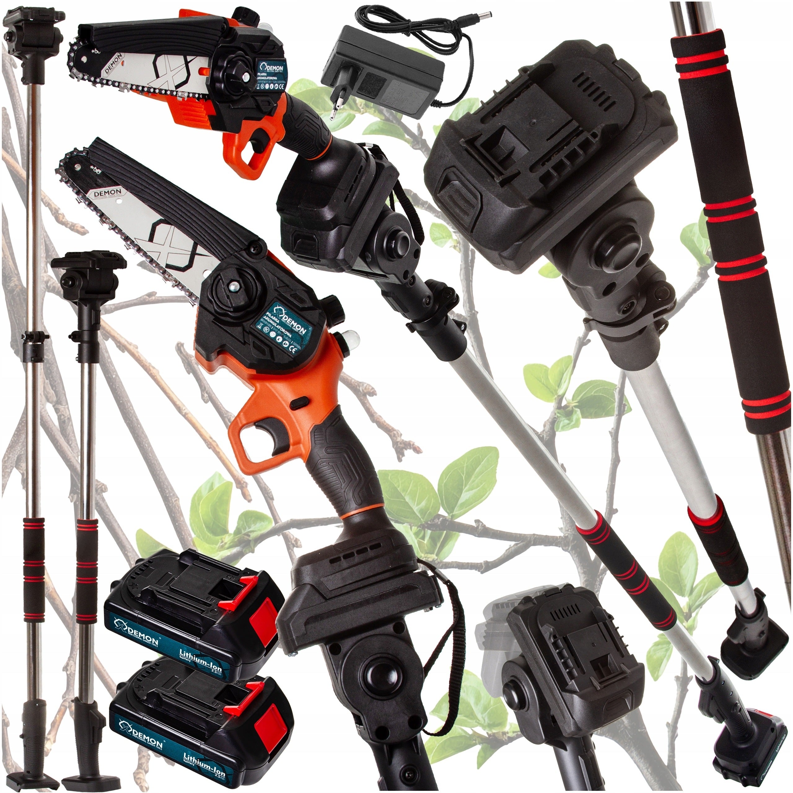 Cordless Saw BRUSHLESS Branch Saw BOOM Pole 2xAKU 21V