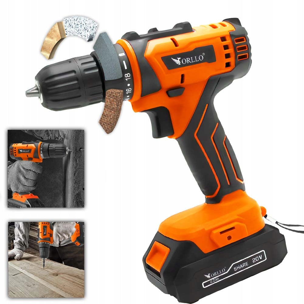 Cordless Screwdriver with Suitcase 2xBatteries 30 Elements + FREEBIE Motor type brushed motor