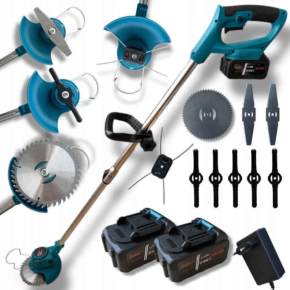 Cordless Trimmer with Telescopic Handle 2x Rechargeable Blade Knives Tool weight 2.5 kg