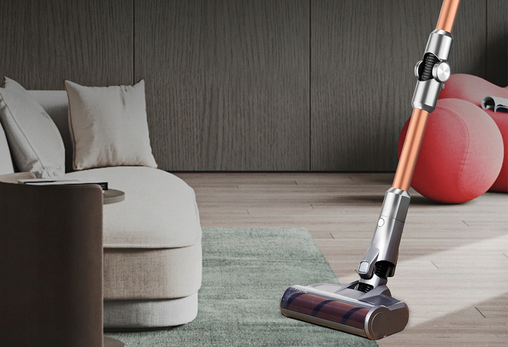 Cordless Upright Vacuum Cleaner 25KPa JIMMY H9 Pro HEPA Filter Bendable Pipe Dominant color yellow/gold
