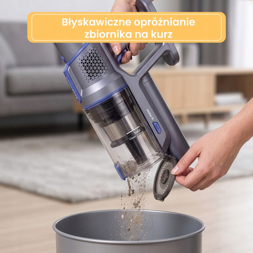 Cordless Vertical Vacuum Cleaner BERGMANN HAX 121 450W LED Electrobrush Dust container volume 0.65 l