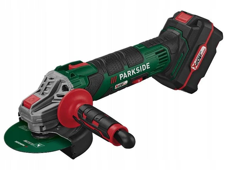Cordless angle grinder 20 V, PARKSIDE PWSA 20-Li D4 with aku and order.