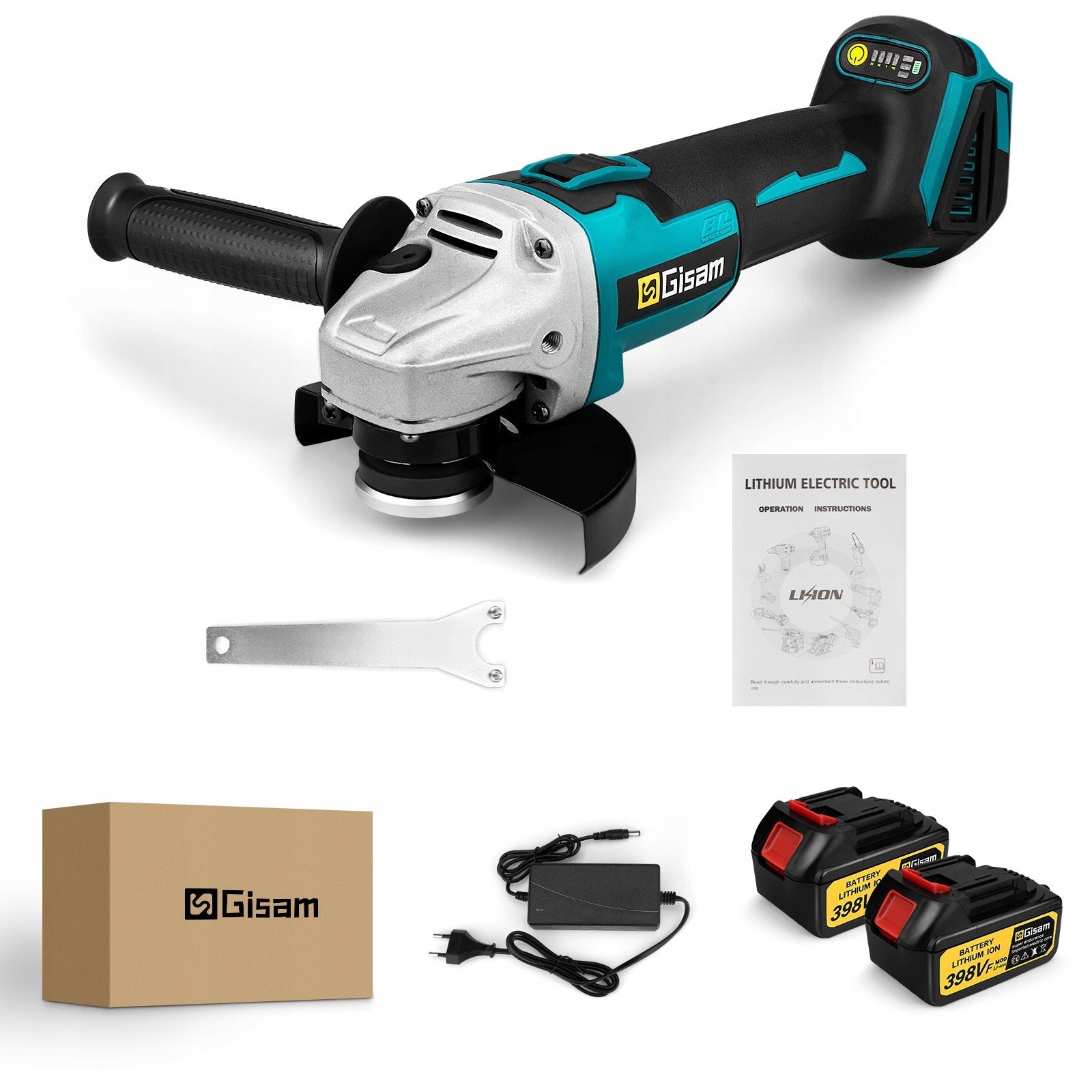 Cordless angle grinder Gisam 1500 W 21 V