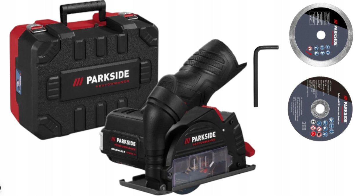 Cordless angle grinder PARKSIDE PERFORMANCE PPWSA 12 A1 with case