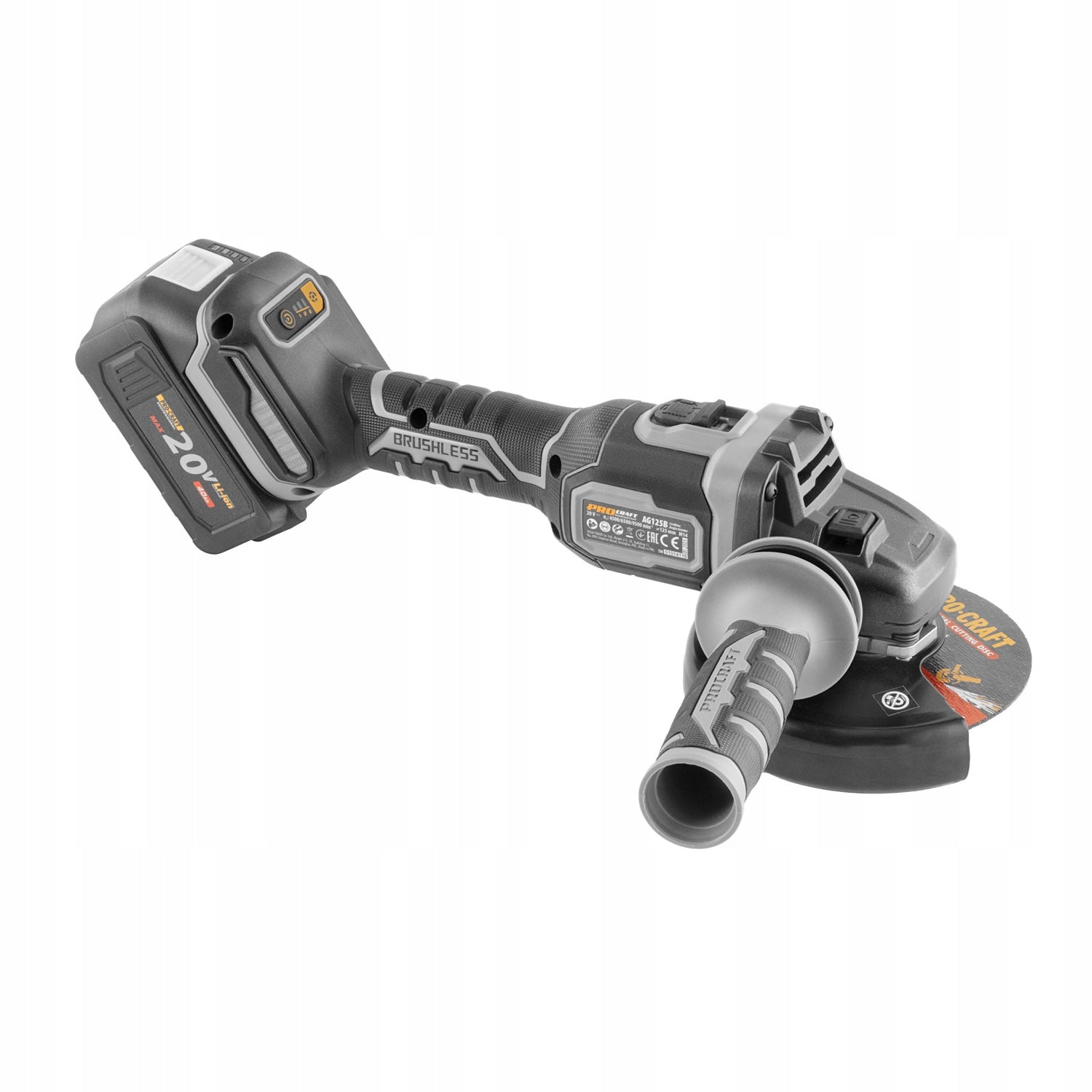 Cordless angle grinder Procraft Industrial AG125B-1B-C Manufacturer code AG125B-1B-C