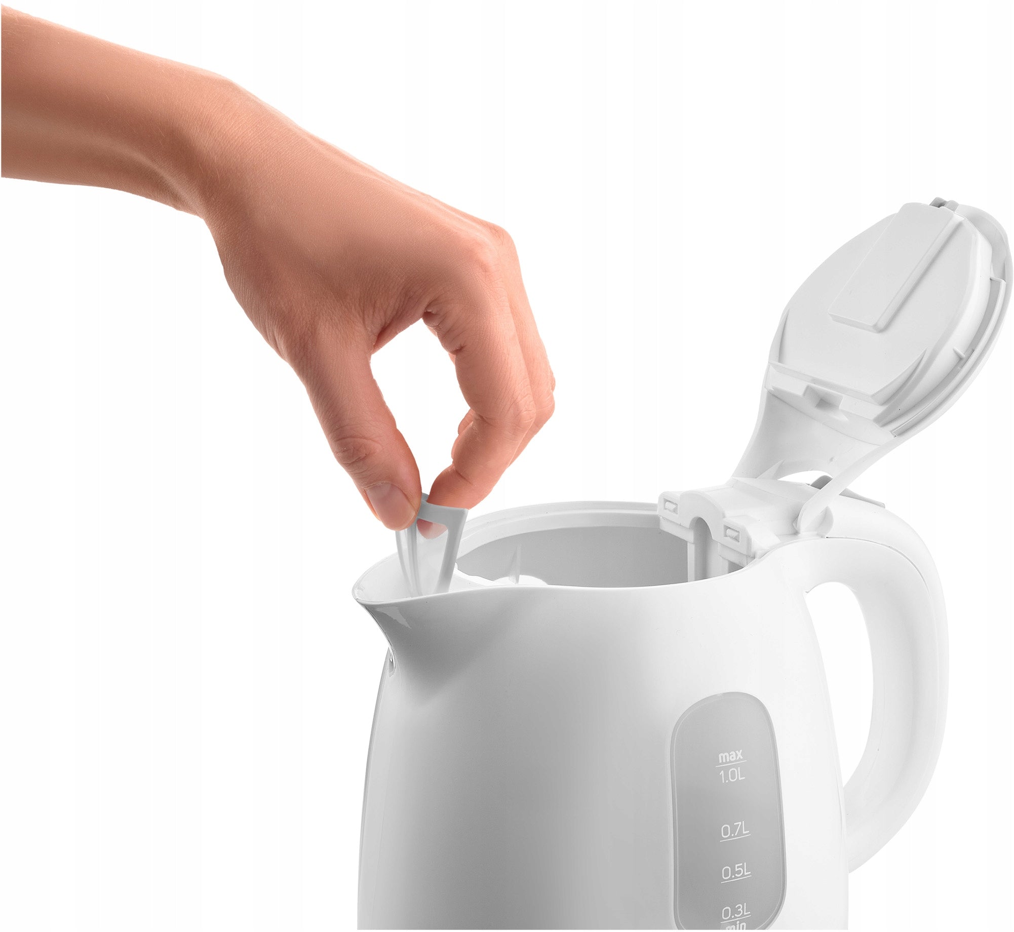 Cordless electric kettle Sencor 1100W 1L compact tourist Dominant color white